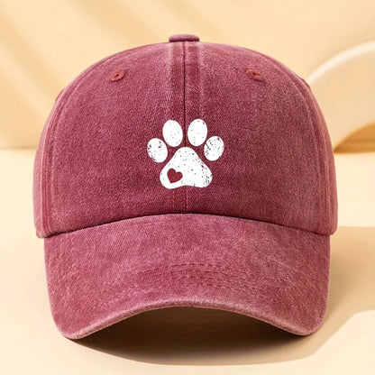Fashionable Dog Claw Baseball Cap – Outdoor Travel Sunshade Hat, Adjustable Casual Dog Lover Cap for Men &amp; Women