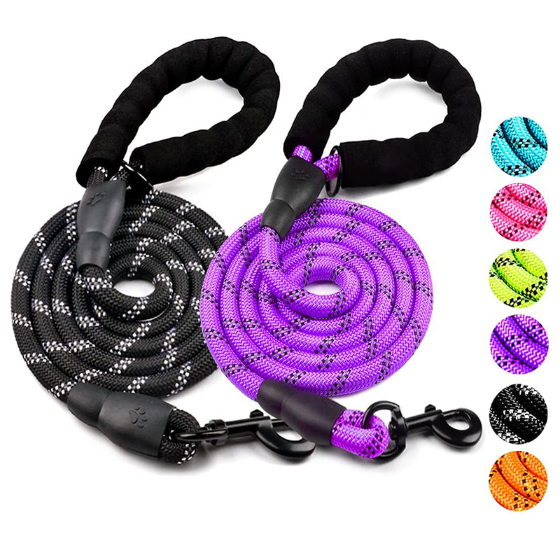 Reflective, Strong Dog Leash Pet Leashes for Big to Small Dogs, Easy Grip and Durable Clip