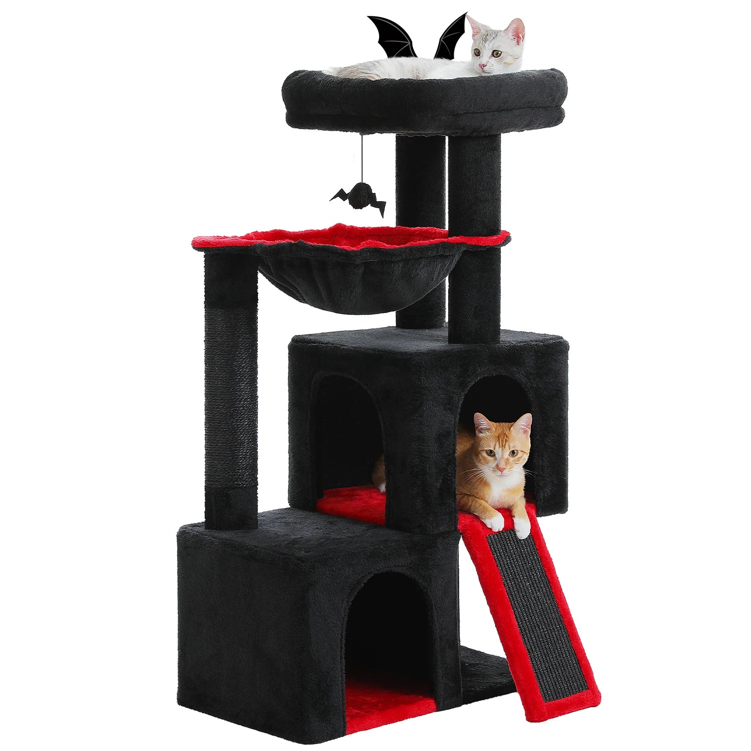 Large Cat Tree for Indoor Cats, Multi-Level Cat Tower with Sisal Scratching Post, 2 Spacious Condo, Cat Scratching Pad, Cat Toys