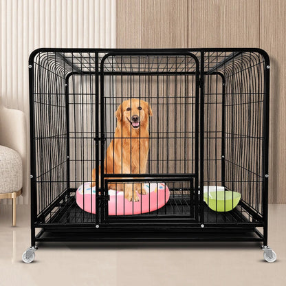 Heavy-Duty Metal Dog Kennel – Indestructible Escape-Proof Crate for Large Dogs