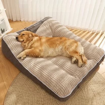 Large Comfy Dog &amp; Cat Bed – Warm Plush Sleeping Mat, Nest Kennel Mattress for Small, Medium &amp; Large Pets