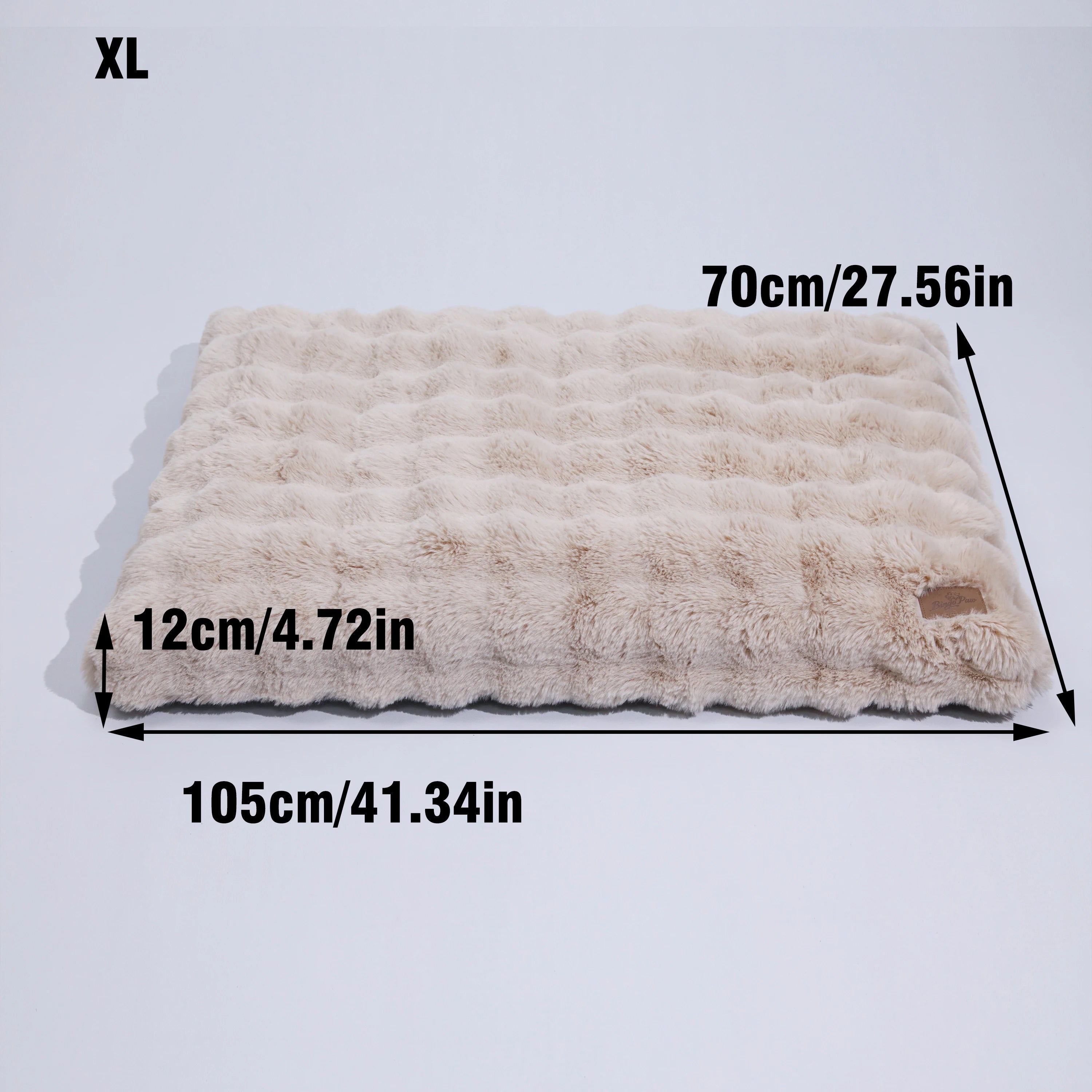 Fluffy Dog Crate Bed for Extra Large Dogs – Plush Faux Fur Crate Pad, Washable Calming Anti-Anxiety Dog &amp; Cat Bed