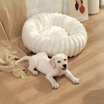 Round Pet Bed for Large Dogs &amp; Cats – Winter Warm Sofa Bed, Washable, Cozy All-Season Dog Bed