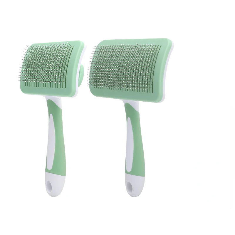 Self-Cleaning Pet Grooming Slicker Brush – Cat &amp; Dog Hair Removal, Bath Brush &amp; Deshedding Tool