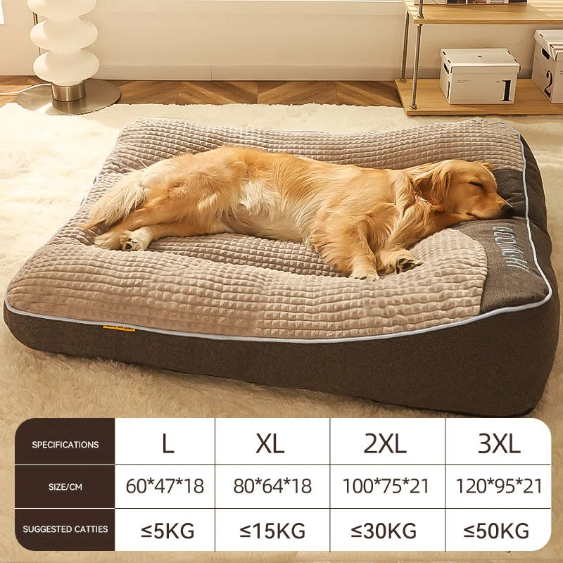 Large Comfy Dog &amp; Cat Bed – Warm Plush Sleeping Mat, Nest Kennel Mattress for Small, Medium &amp; Large Pets