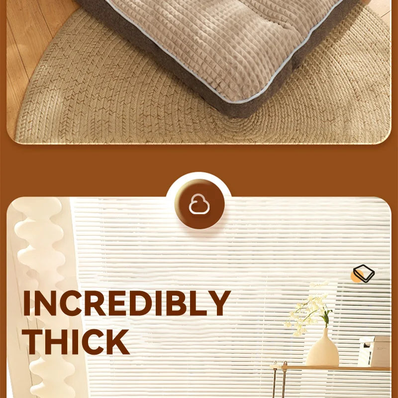 Large Comfy Dog &amp; Cat Bed – Warm Plush Sleeping Mat, Nest Kennel Mattress for Small, Medium &amp; Large Pets