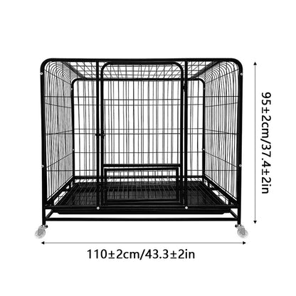 Heavy-Duty Metal Dog Kennel – Indestructible Escape-Proof Crate for Large Dogs