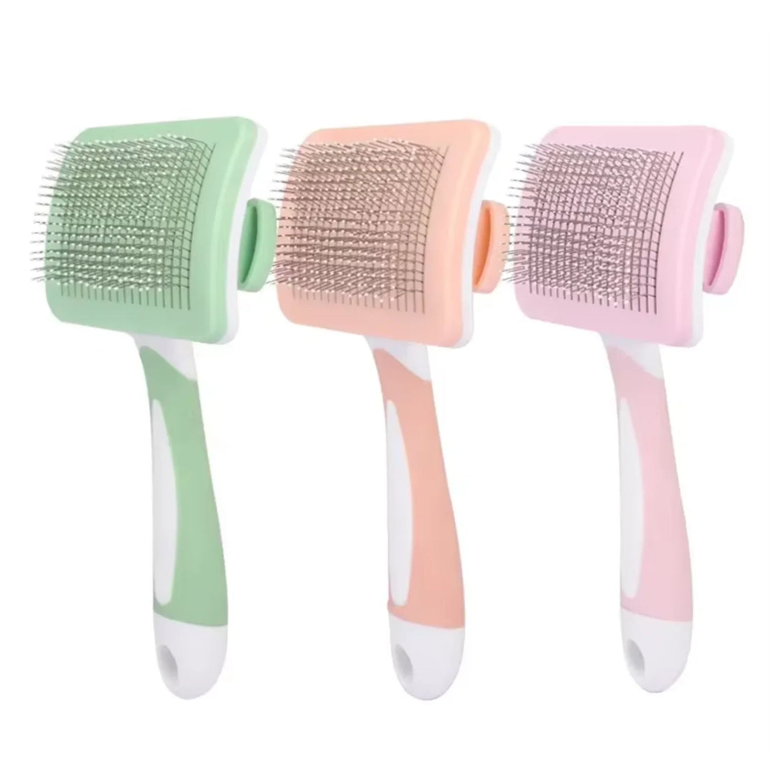 Self-Cleaning Pet Grooming Slicker Brush – Cat &amp; Dog Hair Removal, Bath Brush &amp; Deshedding Tool
