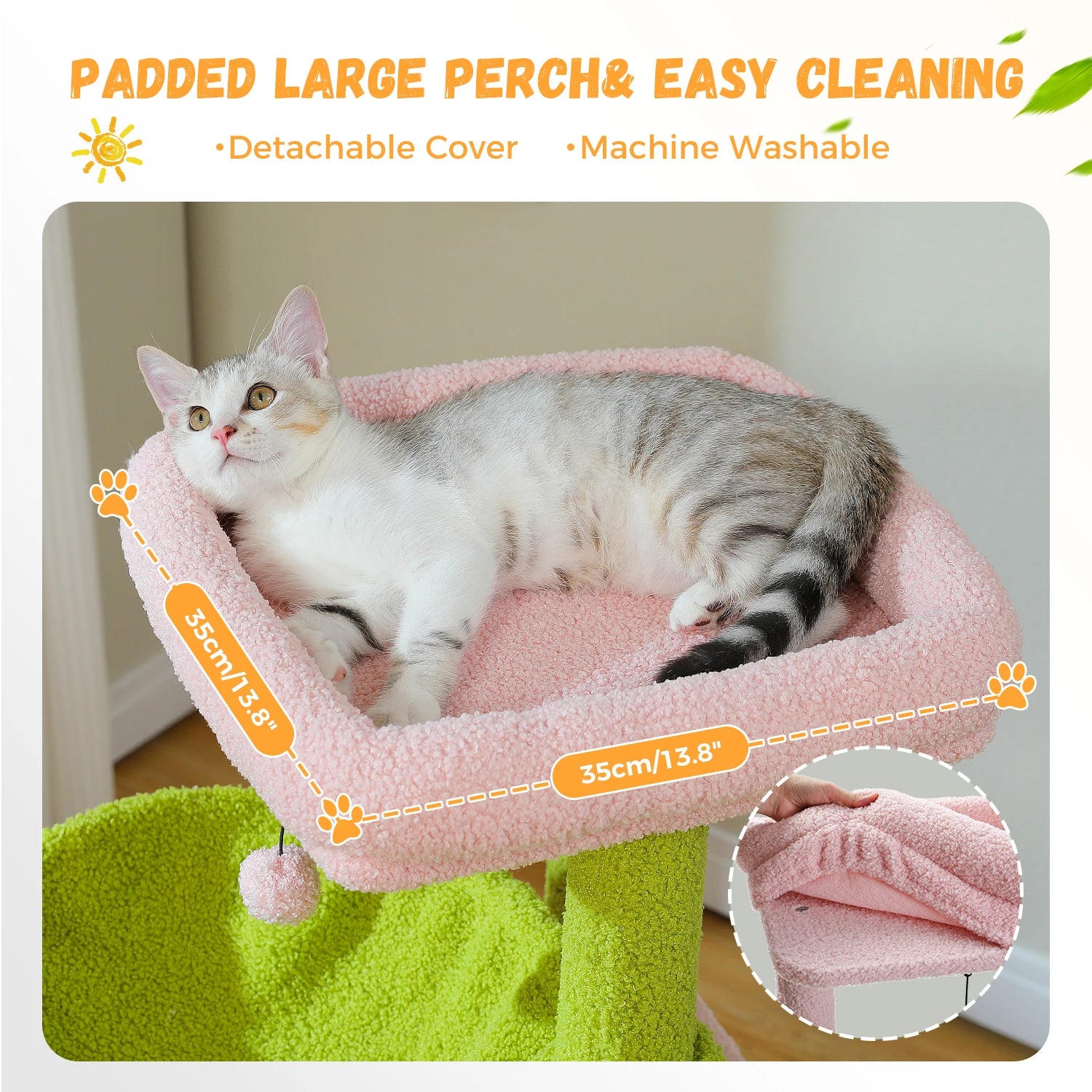 Large Cat Tree for Indoor Cats, Multi-Level Cat Tower with Sisal Scratching Post, 2 Spacious Condo, Cat Scratching Pad, Cat Toys