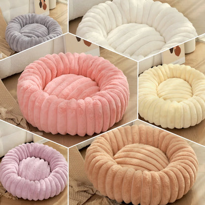 Round Pet Bed for Large Dogs &amp; Cats – Winter Warm Sofa Bed, Washable, Cozy All-Season Dog Bed