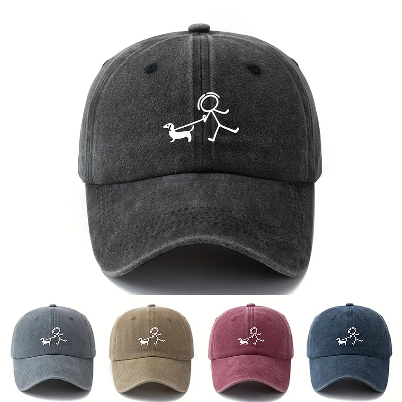 Dog Fashion Printed Baseball Cap – Stylish Outdoor Hat for Dog Lovers