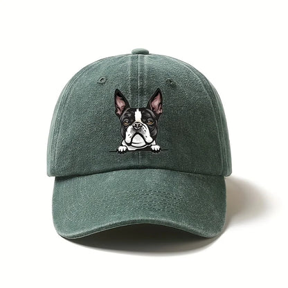 Cute Boston Terrier Baseball Cap – Casual Dog Lover Hat, Adjustable Sunshade Cap for Daily Wear &amp; Travel