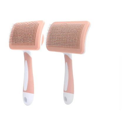 Self-Cleaning Pet Grooming Slicker Brush – Cat &amp; Dog Hair Removal, Bath Brush &amp; Deshedding Tool