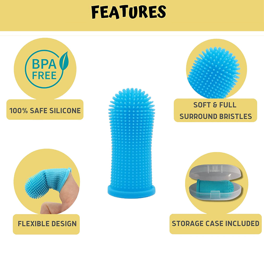 Pet Finger Toothbrush Super Soft Teeth Cleaning Bad Breath Care Nontoxic Silicone Tooth Brush Tool Dog Cat Cleaning Supplies My Magnolia Shop