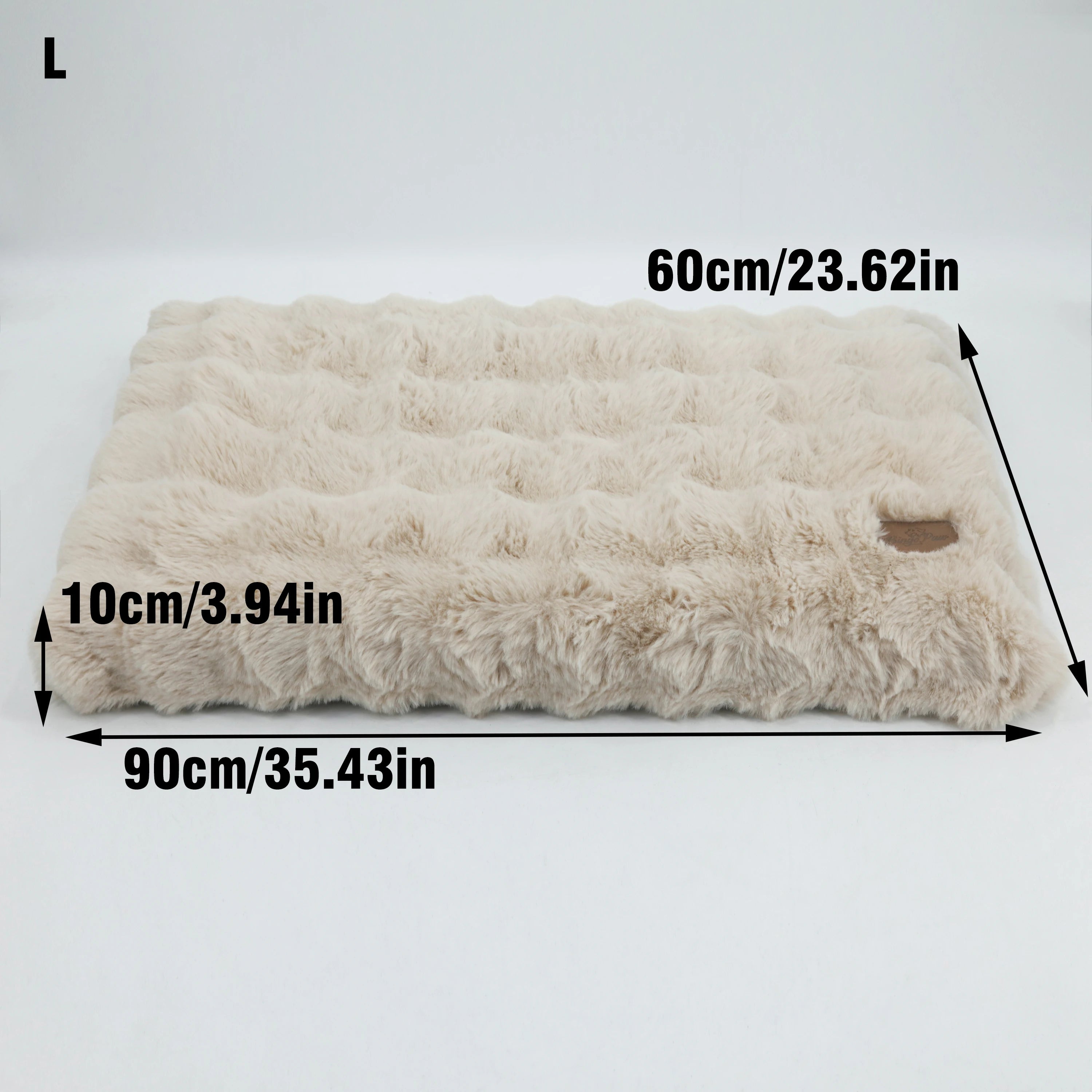Fluffy Dog Crate Bed for Extra Large Dogs – Plush Faux Fur Crate Pad, Washable Calming Anti-Anxiety Dog &amp; Cat Bed