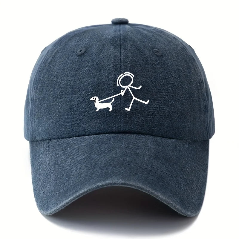 Dog Fashion Printed Baseball Cap – Stylish Outdoor Hat for Dog Lovers