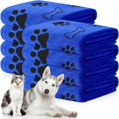 Quick-Drying Microfiber Dog Towel – Absorbent Pet Bath Towel for Dogs, Cats &amp; Puppies