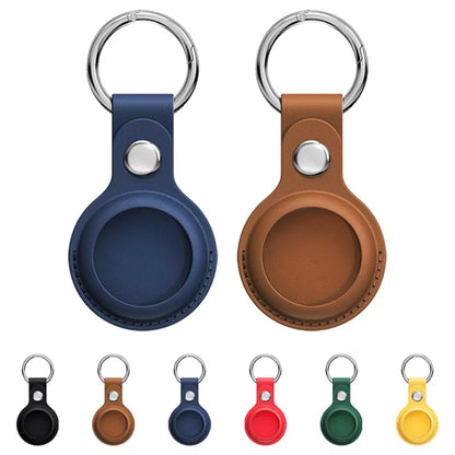 Leather Keychain for Airtags Tracker Locator Device