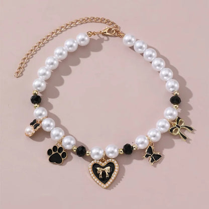 Pet Jewelry Necklace – Adjustable Cartoon Pendant Collar for Cats &amp; Dogs