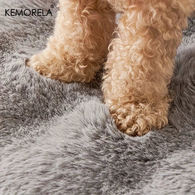 Luxury Plush Pet Mattress Bed for Medium Dogs – Thick Warm Imitation Rabbit Fur Dog Bed with Pillow, Anti-Slip &amp; Scratch-Resistant | Magnolia Pet