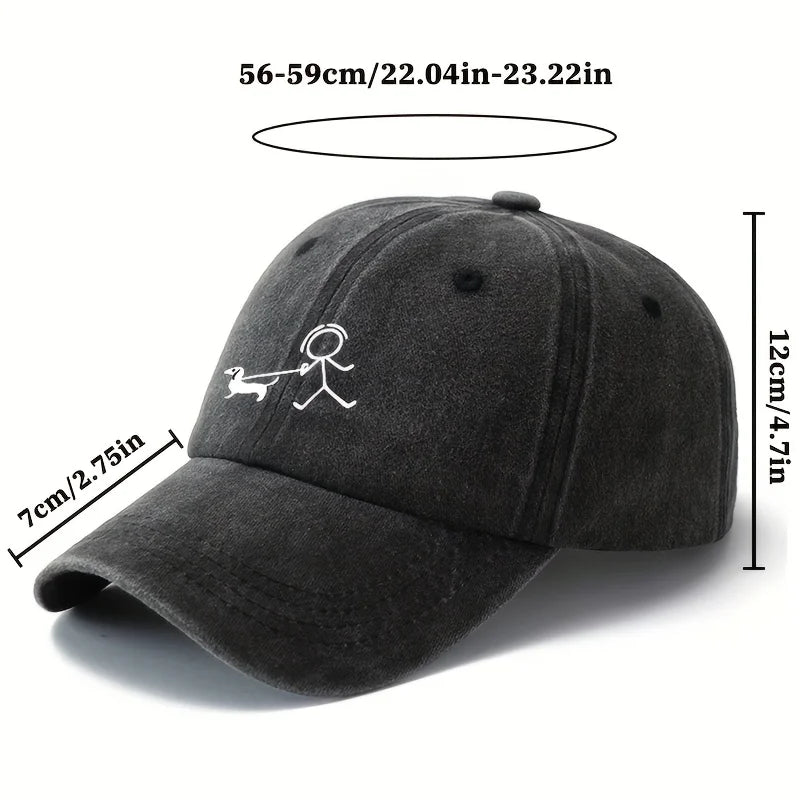 Dog Fashion Printed Baseball Cap – Stylish Outdoor Hat for Dog Lovers