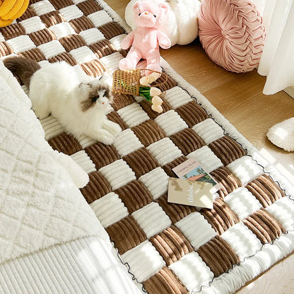 Plaid Dog Bed &amp; Couch Cover – Non-Slip Pet Mat for Travel &amp; Home | Custom Fit for Seat Extenders