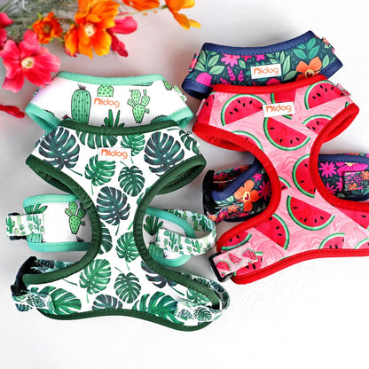 Cute Printed Mesh Nylon Dog Harness – Soft Breathable Adjustable Puppy Vest for Small, Medium &amp; Large Dogs