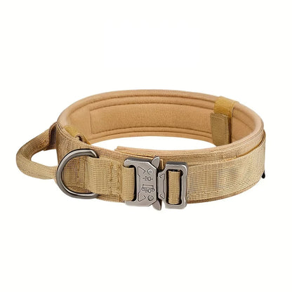 Tactical Dog Collar with Handle – Adjustable Military Nylon Collar for Medium &amp; Large Dogs