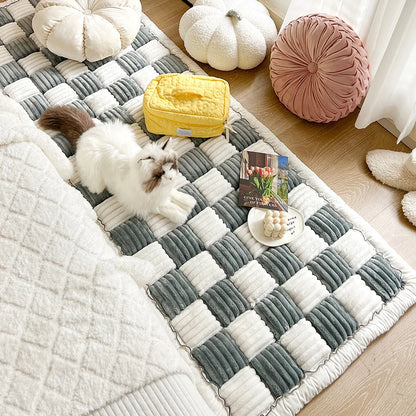 Plaid Dog Bed &amp; Couch Cover – Non-Slip Pet Mat for Travel &amp; Home | Custom Fit for Seat Extenders