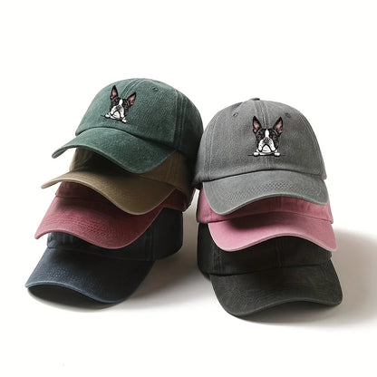 Cute Boston Terrier Baseball Cap – Casual Dog Lover Hat, Adjustable Sunshade Cap for Daily Wear &amp; Travel
