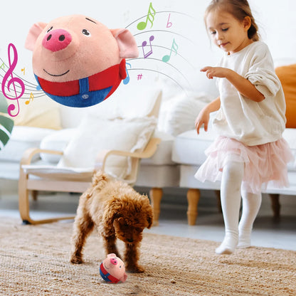 Self-Moving Bouncing Plush Interactive Chew Toy for Indoor Play