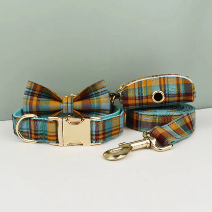 High Quality Custom Cotton Dog Collar, Leash &amp; Harness Set – Personalized Pet Accessories with Bow
