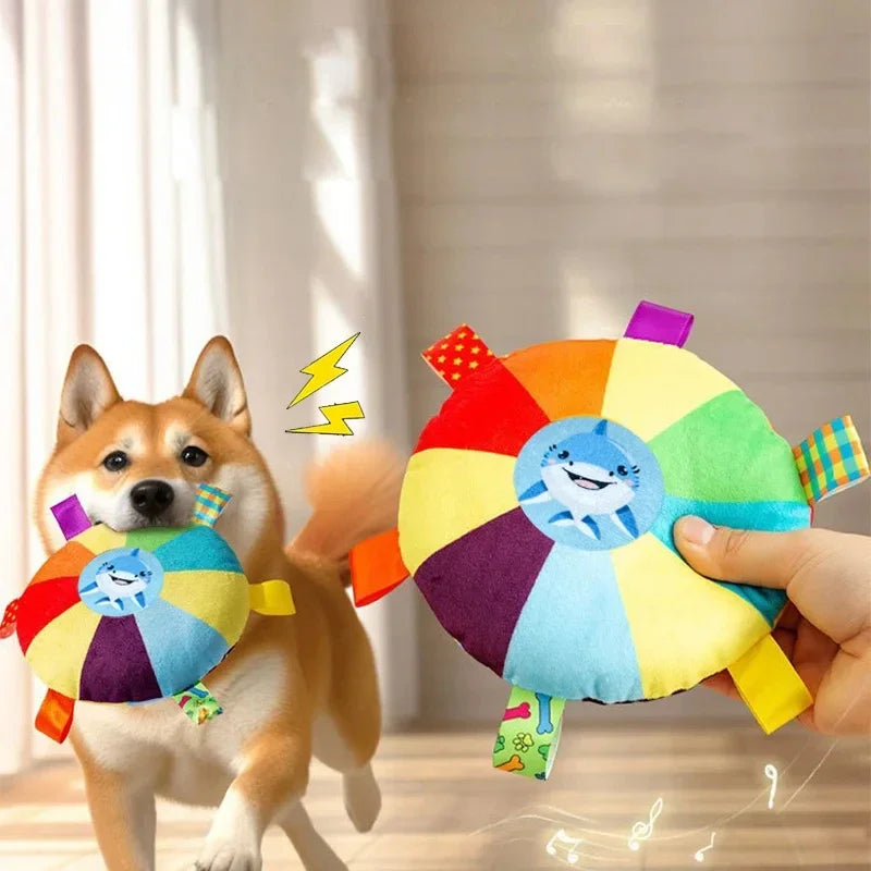 Interactive Flying Disc Chew Toy for Outdoor Fun &amp; Training