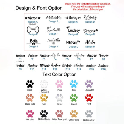 Personalized Dog Food &amp; Water Bowls - Custom Stainless Steel Pet Accessory for Dogs and Cats