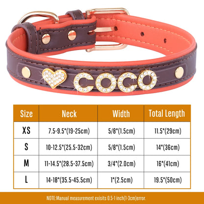 Personalized Bling Rhinestone Dog Collar – Custom Name Collar for Small Dogs &amp; Cats