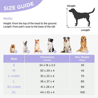 Extra Large Dog Bed Removable Cover, Cute Modern Fuzzy Plush, Anti-Slip Bottom Premium Comfort for Pets