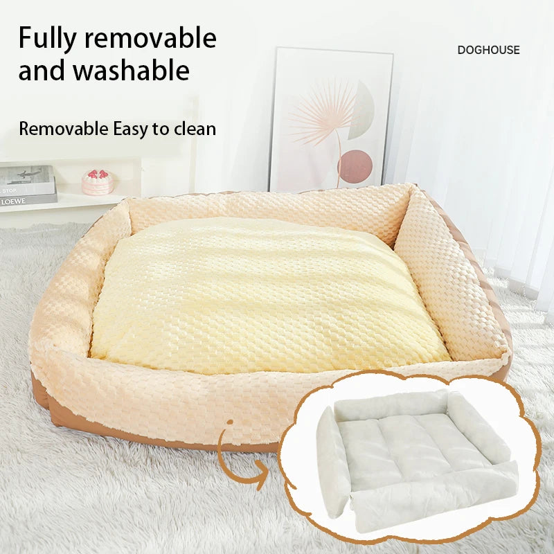 Large Winter Warm Dog Bed – Deep Sleep Pet Mattress for Dogs &amp; Cats, Cozy Kennel Cushion for Medium &amp; Large Pets