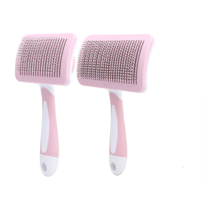 Self-Cleaning Pet Grooming Slicker Brush – Cat &amp; Dog Hair Removal, Bath Brush &amp; Deshedding Tool