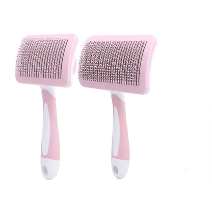 Self-Cleaning Pet Grooming Slicker Brush – Cat &amp; Dog Hair Removal, Bath Brush &amp; Deshedding Tool