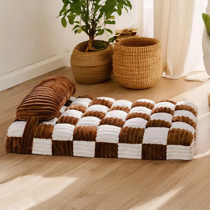 Handmade Plush Orthopedic Dog Bed – Warm, Soft Support with Pillow for Large &amp; Medium Dogs