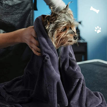Quick-Drying Microfiber Dog Towel – Absorbent Pet Bath Towel for Dogs, Cats &amp; Puppies