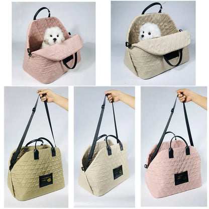 Portable Warm Kennel Pet Dog Carrier Bag – Nonslip Car Seat for Small Dogs &amp; Cats, Safe Puppy Bed, Chihuahua Pet Products