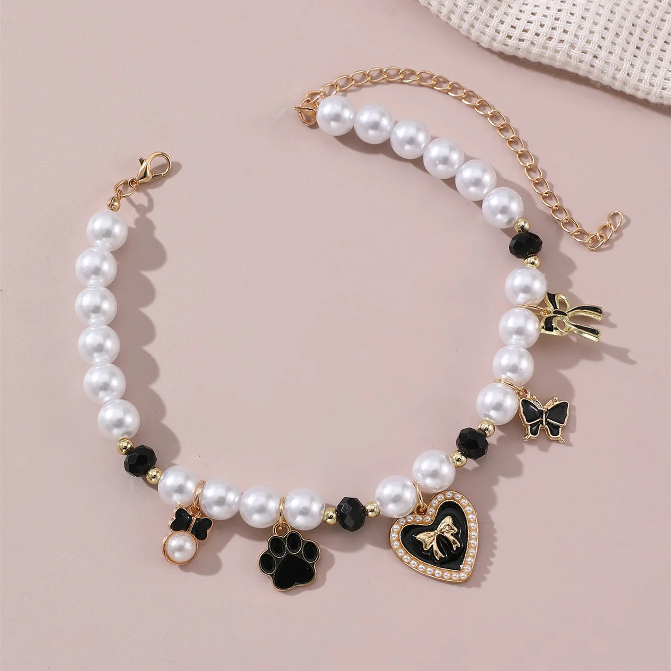 Pet Jewelry Necklace – Adjustable Cartoon Pendant Collar for Cats &amp; Dogs