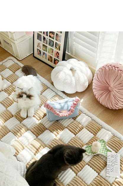 Plaid Dog Bed &amp; Couch Cover – Non-Slip Pet Mat for Travel &amp; Home | Custom Fit for Seat Extenders