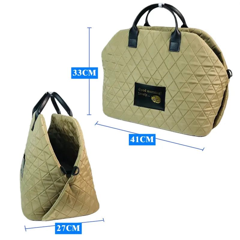 Portable Warm Kennel Pet Dog Carrier Bag – Nonslip Car Seat for Small Dogs &amp; Cats, Safe Puppy Bed, Chihuahua Pet Products