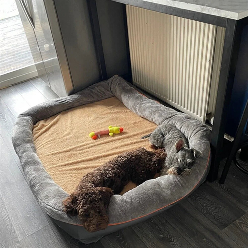 Jumbo Orthopedic Dog Bed – Large Memory Foam Pet Sofa Couch with Bolster, Waterproof &amp; Washable Removable Cover
