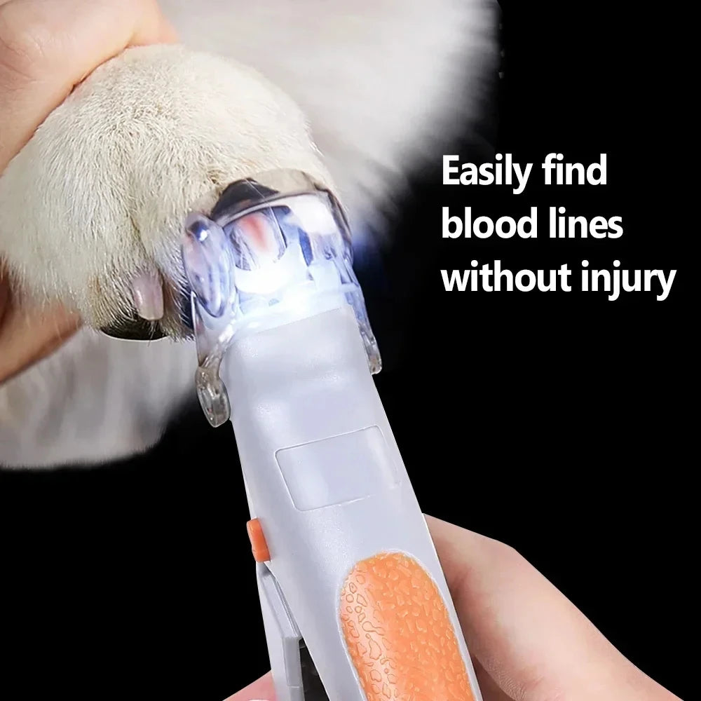 LED Pet Nail Clippers with Safety Light – Stainless Steel Cat &amp; Dog Nail Trimmer for Safe, Precise Grooming