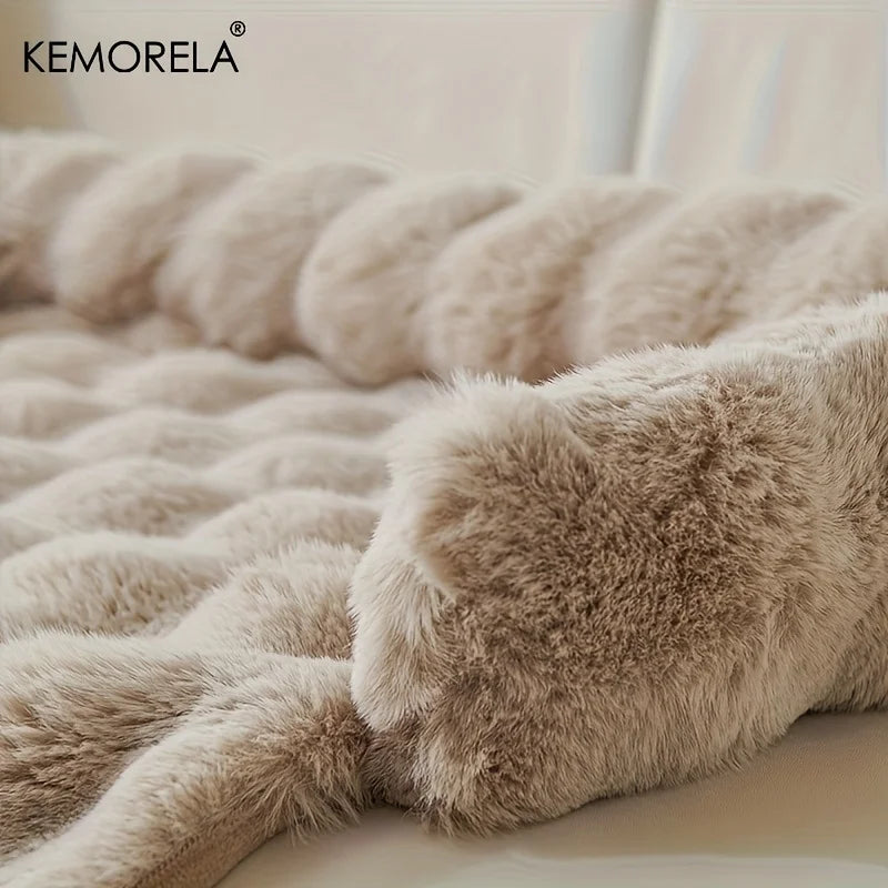 Luxury Plush Pet Mattress Bed for Medium Dogs – Thick Warm Imitation Rabbit Fur Dog Bed with Pillow, Anti-Slip &amp; Scratch-Resistant | Magnolia Pet