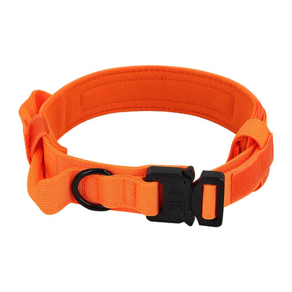 Tactical Dog Collar with Handle – Adjustable Military Nylon Collar for Medium &amp; Large Dogs