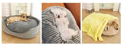 Dog Pillow Bed – Soft Pet Mattress Cushion for Dogs &amp; Cats, Sleeping Mat in S-XL Sizes for Small, Medium &amp; Large Pets